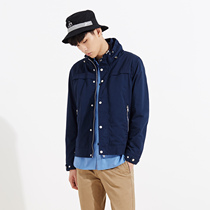 美特斯邦威2015秋装新款男下摆罗纹全棉高领子夹克吊牌价399