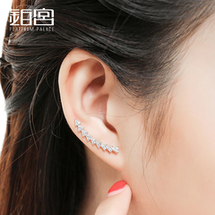 铂宫925银耳钉女韩版长款个性百搭简约气质耳环创意时尚不易过敏