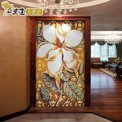 千叶莲玄关餐厅电视玻璃水晶瓷砖建材马赛克背景墙拼花拼图元宝花