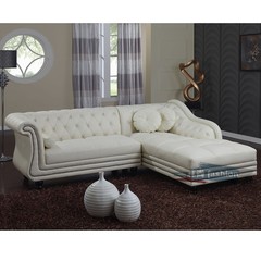简约欧式真皮沙发贵妃转角组合现代沙发客厅皮艺沙发大小户型定做