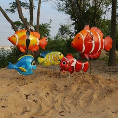 玻璃钢仿真海洋动物鱼摆件户外花园庭院装饰品园林景观雕塑工艺品