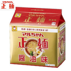 日本进口方便面东洋正面酱油味速食面525g超级细拉面健康营养泡面