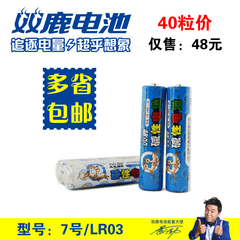 双鹿电池 7号LR03碱性 空调电视遥控器儿童玩具 40粒价 可选发5号