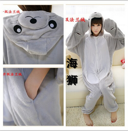 Kigurumi Pajamas onesie 海狮海豹卡通动物连体睡衣男女cosplay