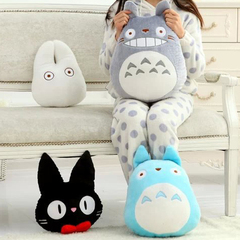 宫崎骏动漫黑猫龙猫小白小号靠垫抱枕毛绒玩具公仔布娃娃儿童玩偶