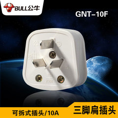 公牛插座 GN T-10F三脚单相三极带指示灯保险管 10A 插头