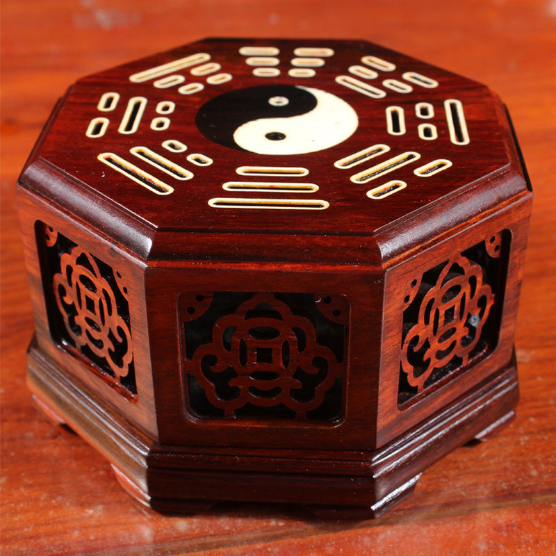 红酸枝熏香炉卧香炉沉香檀香线香香炉香板点香器香座八卦香盒木质