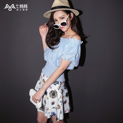 Summer of seven space space OTHERMIX2015 new solid color boat neck waist slimming both wearing strapless chiffon shirt