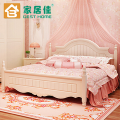 家居佳韩式床田园床欧式床儿童床1.2 1.5米单双人床卧室套房家具
