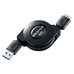 日本SANWA USB3.0 micro数据线卷线便携镀金接口加长充电线数据线