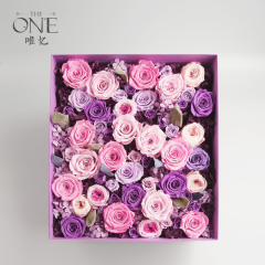 THEONE/唯忆花房 花海 高端进口永生花礼盒 高端礼物鲜花速递礼品