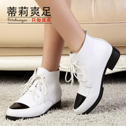 2015 new Korean leisure laces women boots for fall/winter fashion shoes bare shoes pointy ankle boots leather boots Martin