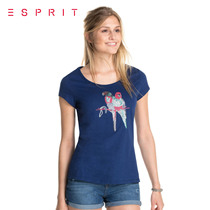 【折】 ESPRIT 女士印花款短袖圆领T恤-055EE1K026吊牌价269