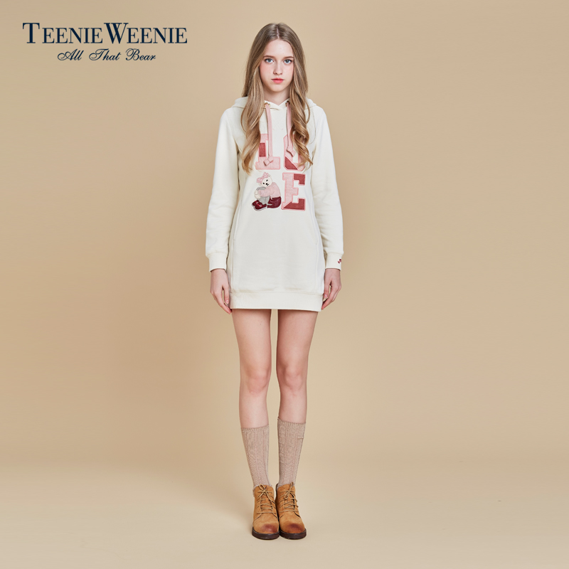 Teenie Weenie小熊2016冬季专柜新品女装长款卫衣TTMW64T01K产品展示图5