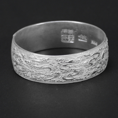 寸发标监制纯手工九龙翻腾手镯 寓意吉祥 造型独特 雕工精湛025