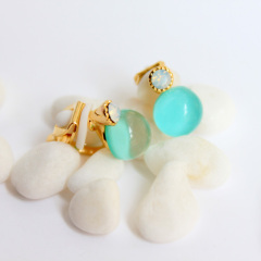 Korean cute Lady candy beads non-pierced earrings ear clip earrings ear nail ear bone