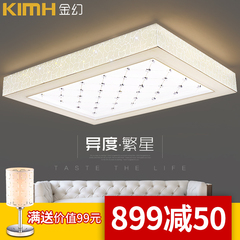 遥控调光LED吸顶灯客厅灯具大气长方形现代简约个性卧室创意灯具