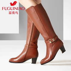 Fuguiniao shoes 2015 leather high heel women's boots boots women boots high boots biker boots winter boots and cashmere