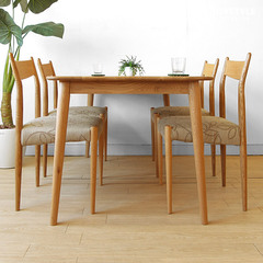 日式简约全实木餐桌美国白橡木宜家餐桌一桌四椅定制实木餐桌