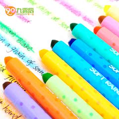 10支包邮  晨光文具彩色波点果冻固体荧光笔油画棒记号笔涂鸦笔