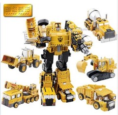 得意小子变形玩具金刚4合金工程车大力神儿童男孩模变合体机器人