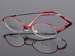 超轻眼镜框 女款小脸近视眼镜架 护目半框眼镜 记忆钛合金镜架