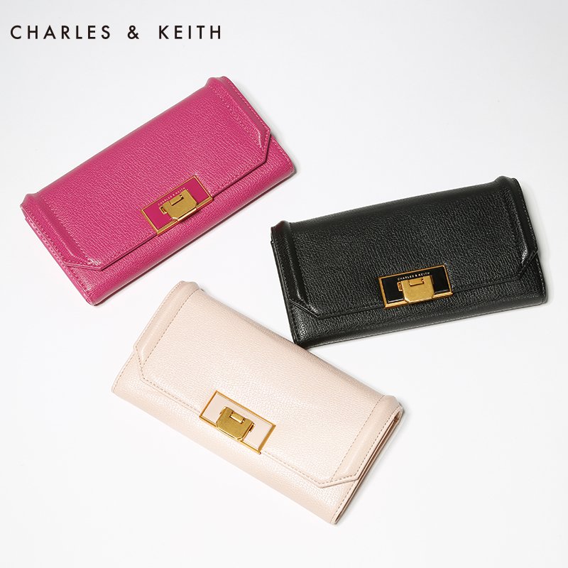 CHARLES&KEITH 长款钱包 CK2-10770029 女包 搭扣钱包卡包产品展示图2