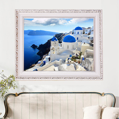 地中海客厅卧室创意装饰画玄关 走廊爱琴海挂画墙画