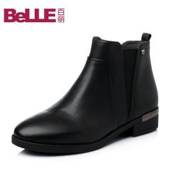 Belle/百丽冬季专柜同款牛皮女短靴3C3D7DD5