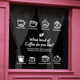 咖啡店饮品店奶茶店甜品店装饰贴画 玻璃贴纸 移门店铺橱窗墙贴纸
