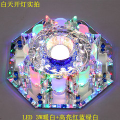 现代简约led过道灯水晶灯玄关灯正方形走廊灯门厅灯创意吸顶灯具