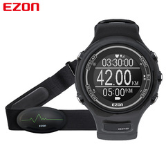 EZON宜准智能户外运动表男GPS跑步防水电子手表E1心率带组合套餐