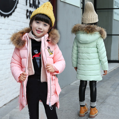 童装女童棉衣外套冬装 2016新款韩版大童儿童棉服中长款冬衣外衣