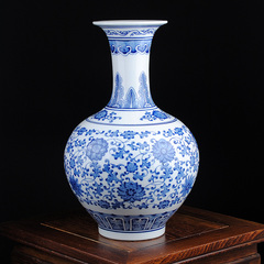 景德镇陶瓷器青花瓷花瓶摆设 现代时尚家居装饰品客厅工艺品摆件