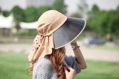 菲米亚女夏天太阳帽防紫外线韩版可折叠遮阳帽大沿防晒户外沙滩帽