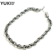 YUKI Korean vintage Thai silver bracelet 925 Silver fashion neutral personality men girls hipster club accessories