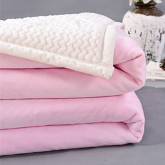双层加厚保暖毛毯子双人单人纯色珊瑚绒毯床单单件法兰绒冬季盖毯