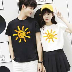情侣装夏装2017新款韩版体恤学生短袖T恤女大码宽松半袖夏季上衣