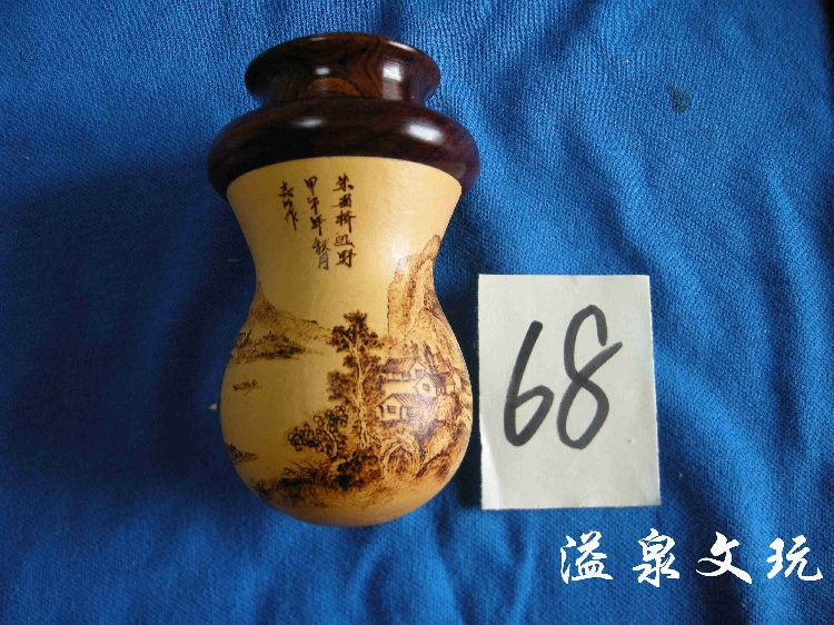 文玩收藏品精品摆件手把件 手工烙画68号满载而归和尚头蝈蝈葫芦在类目 特色手工艺, 地区民间特色手工艺, 葫芦中 - 来自Buy2taobao.com提供专业的淘宝代购服务