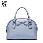 Wan Lima 2015 new European fashion macarons women bags leather bow candy shells with the bag