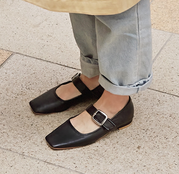 平头平底鞋女单鞋