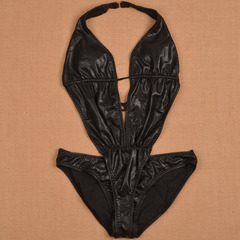大堡礁家美国设计师品牌 黑色性感Monokini连体泳衣女 RL58