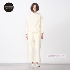 朵朵可可家居服2016秋冬新款珊瑚绒立领休闲女睡衣套装DW62CZ069