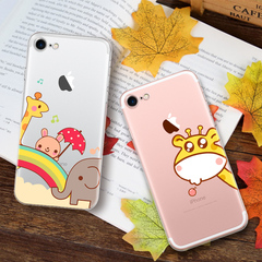 苹果6s手机壳5S个性SE创意iPhone6s plus可爱女款彩虹鹿超薄卡通7