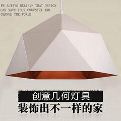 现代简约几何吊灯铁艺菱形钻石北欧酒吧台办公室个性餐厅创意灯具