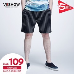 Summer VIISHOWviishow2015 new men's slim fit elastic shorts Capris five pants men Chao