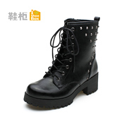 Shoebox/shoe fall/winter 2014 Martin boots women boots rivets of England-inspired boots 1114505015