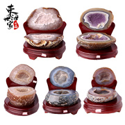 Family of East cornucopia agate stone ornaments purple agate Crystal cave cave Office ornament gifts