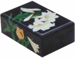实木质中式复古仿古典手工漆器首饰品珠宝收纳盒梳妆盒结婚礼品盒