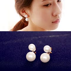 Elegant sweet temperament ladies pair of pearl earrings non-pierced earrings ear clip earrings